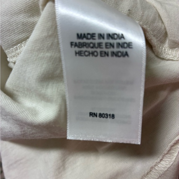 Lucky Brand Cream Tee with Red Floral & Blue Bird Embroidery - Picture 5 of 7